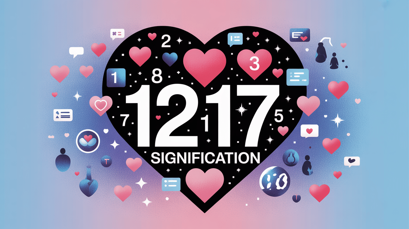Illustration 12 17 signification amour spiritualité numérique