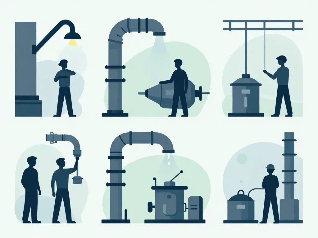 Illustration air tube réglage environnement usine