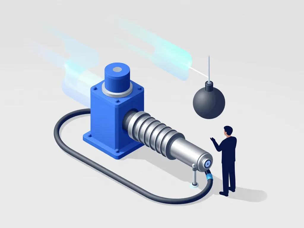 Schéma air tube composant mécanisme industriel