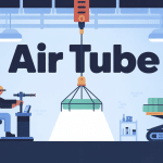 Illustration air tube poste ergonomique manipulation charge