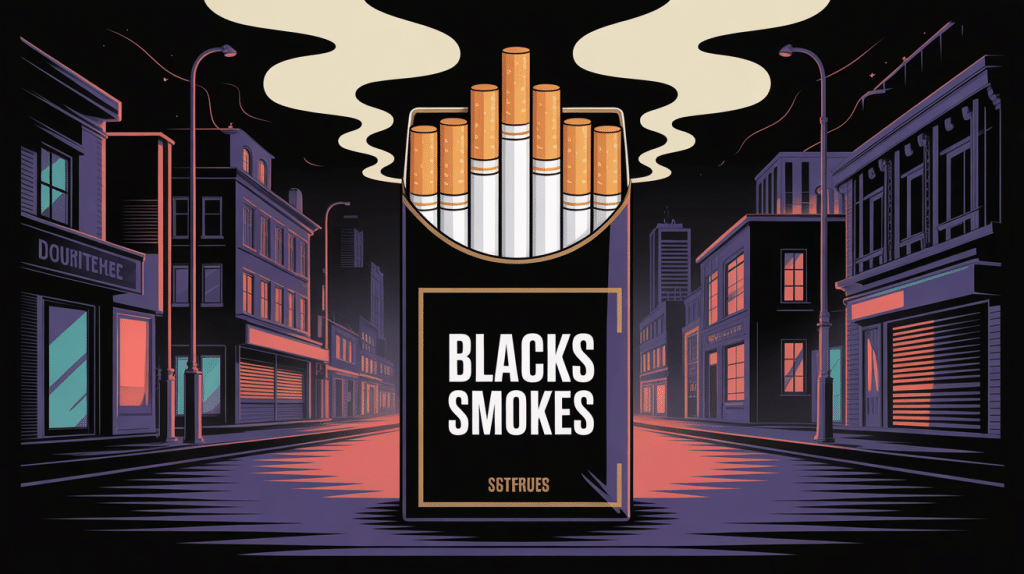 illustration vectorielle blacks smokes paquet ambiance urbaine