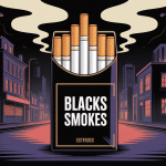illustration vectorielle blacks smokes paquet ambiance urbaine