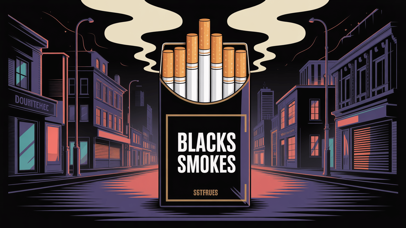 illustration vectorielle blacks smokes paquet ambiance urbaine
