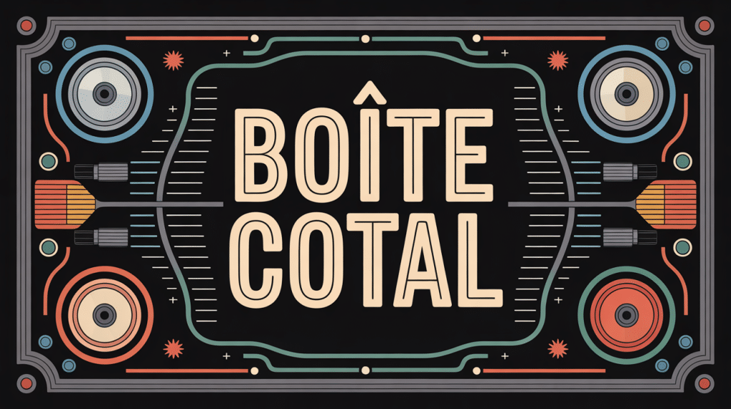 illustration transmission boite cotal stylisée