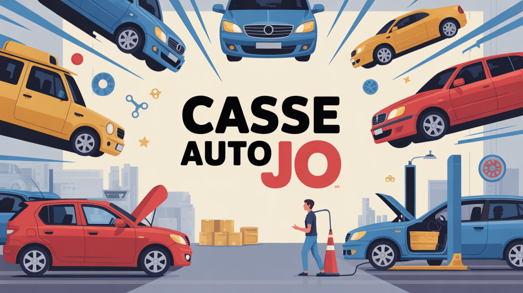 Ambiance centre casse auto Jo avec pièces et épaves