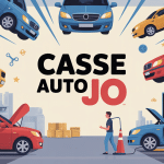 Ambiance centre casse auto Jo avec pièces et épaves