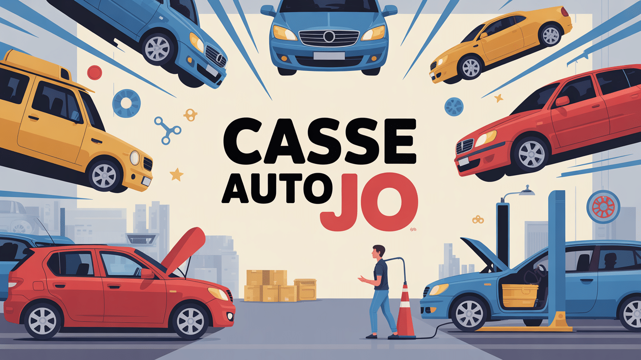 Ambiance centre casse auto Jo avec pièces et épaves