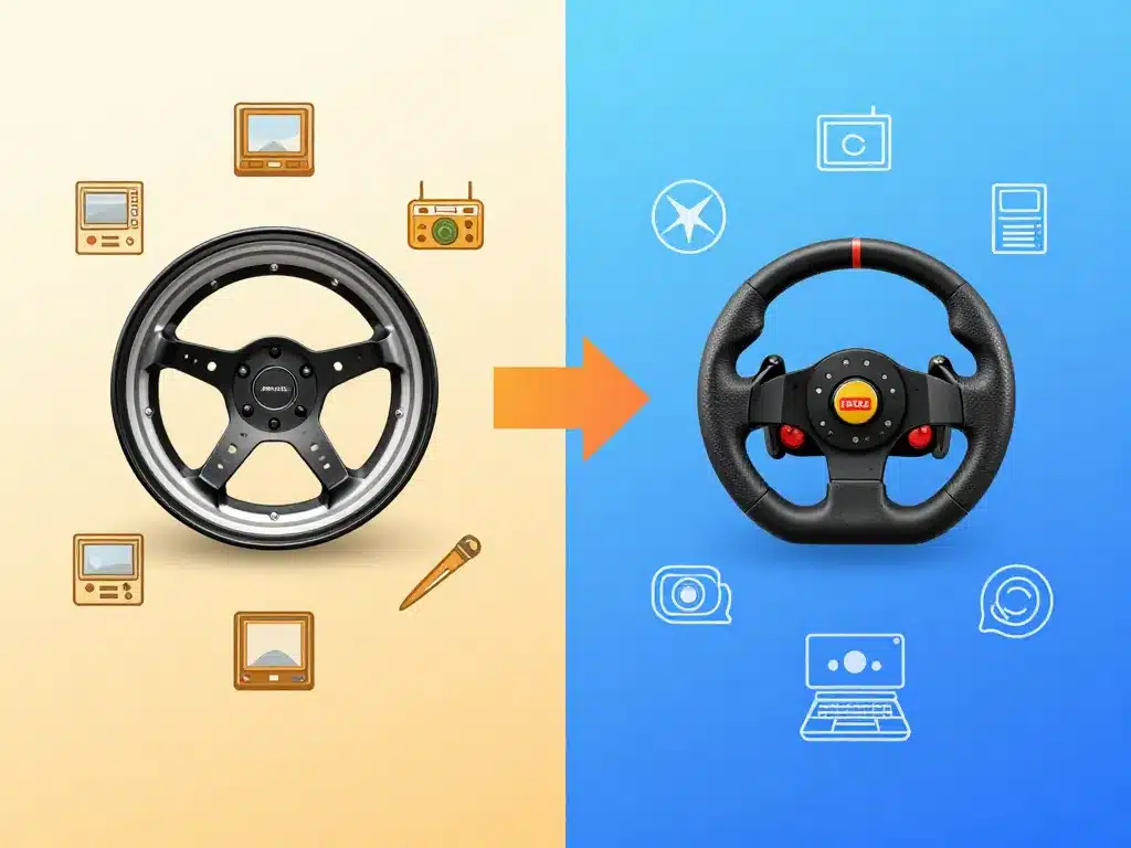 choix entre volant ch racing et volant simracing moderne