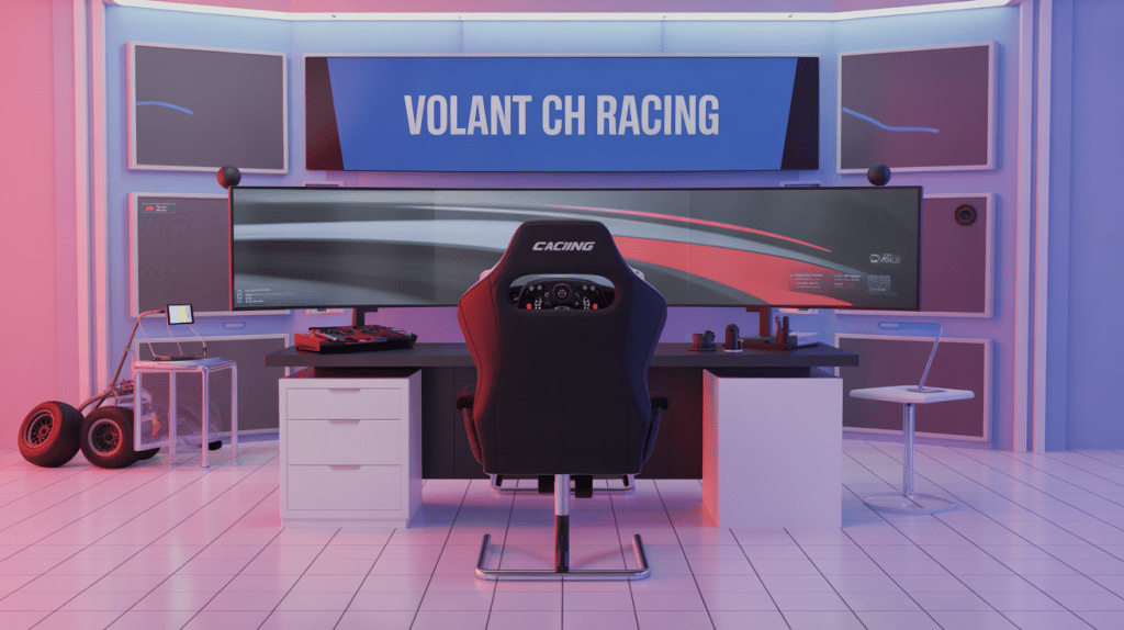 univers simracing avec volant ch racing sur bureau