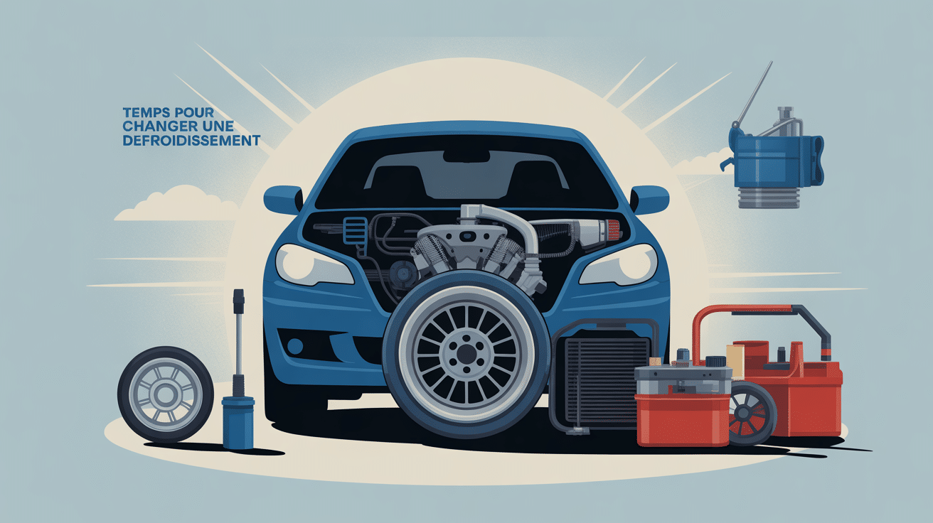 Combien de temps pour changer une durite de refroidissement visuel moteur et outillage