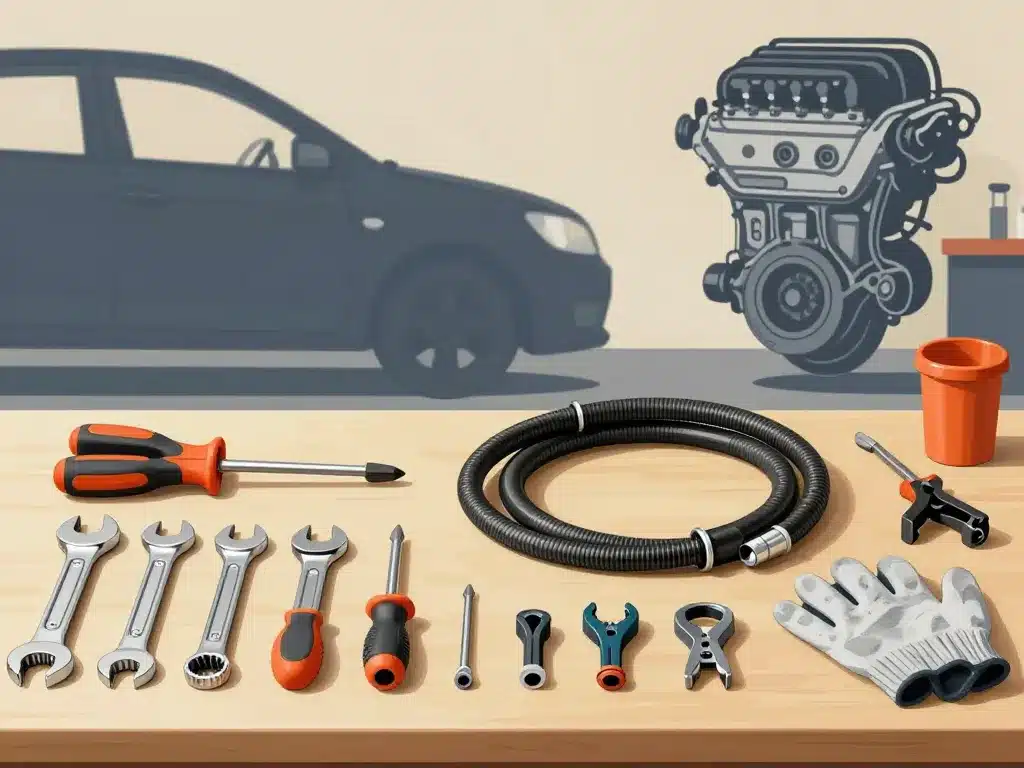 Combien de temps pour changer une durite de refroidissement outils et espace de travail