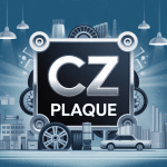 Illustration cz plaque pour usages industriels et automobiles