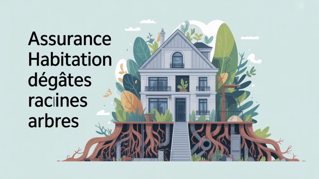 assurance habitation dégâts causés par des racines illustration moderne