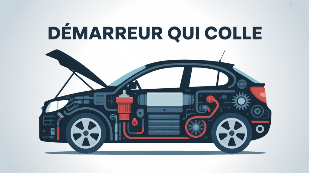 schéma démarreur qui colle voiture