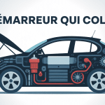 schéma démarreur qui colle voiture