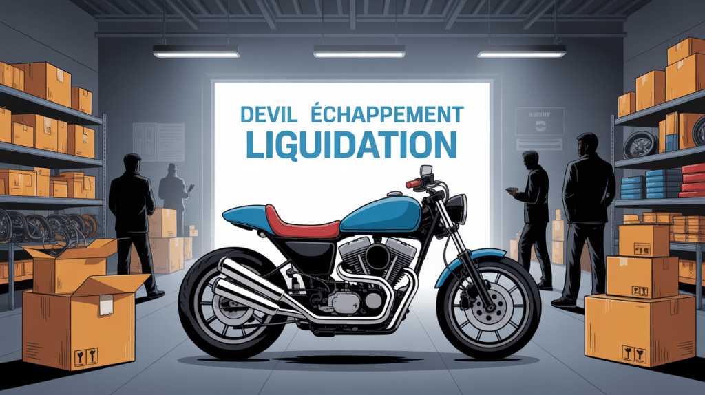 devil echappement liquidation illustration moto atelier achat vigilant