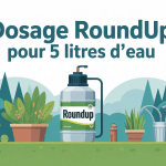 Dosage Roundup pour 5 litres d'eau pulvérisateur sécurité jardin