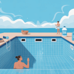 dose eau de javel pour piscine 50 m3 illustration stylisée entretien