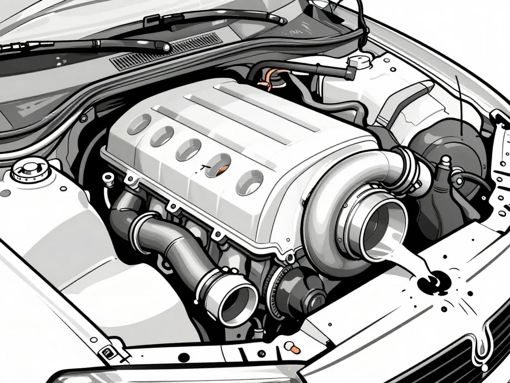 schéma durite turbo percée moteur symptômes