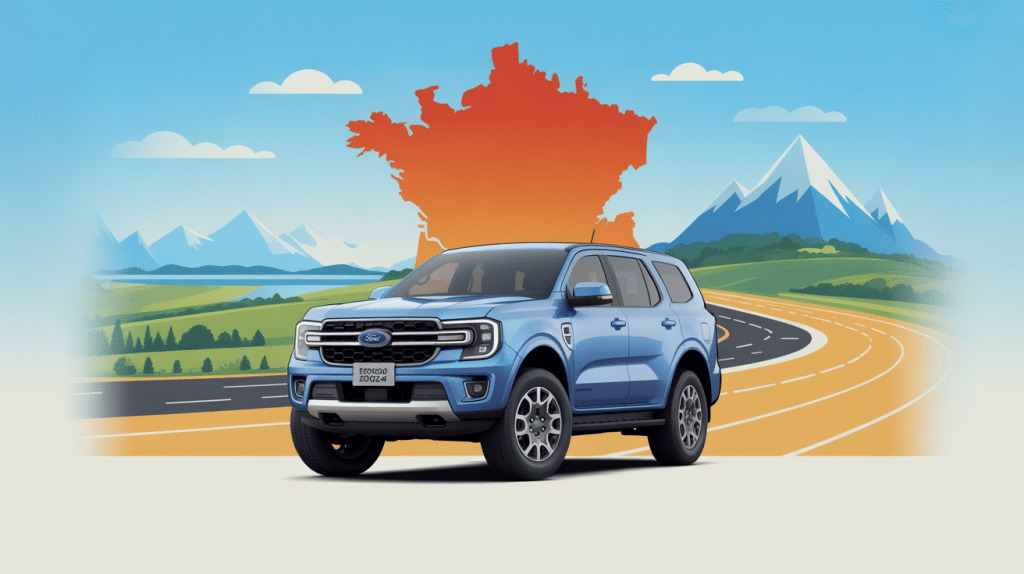 Ford Everest 2024 France illustration import et conduite