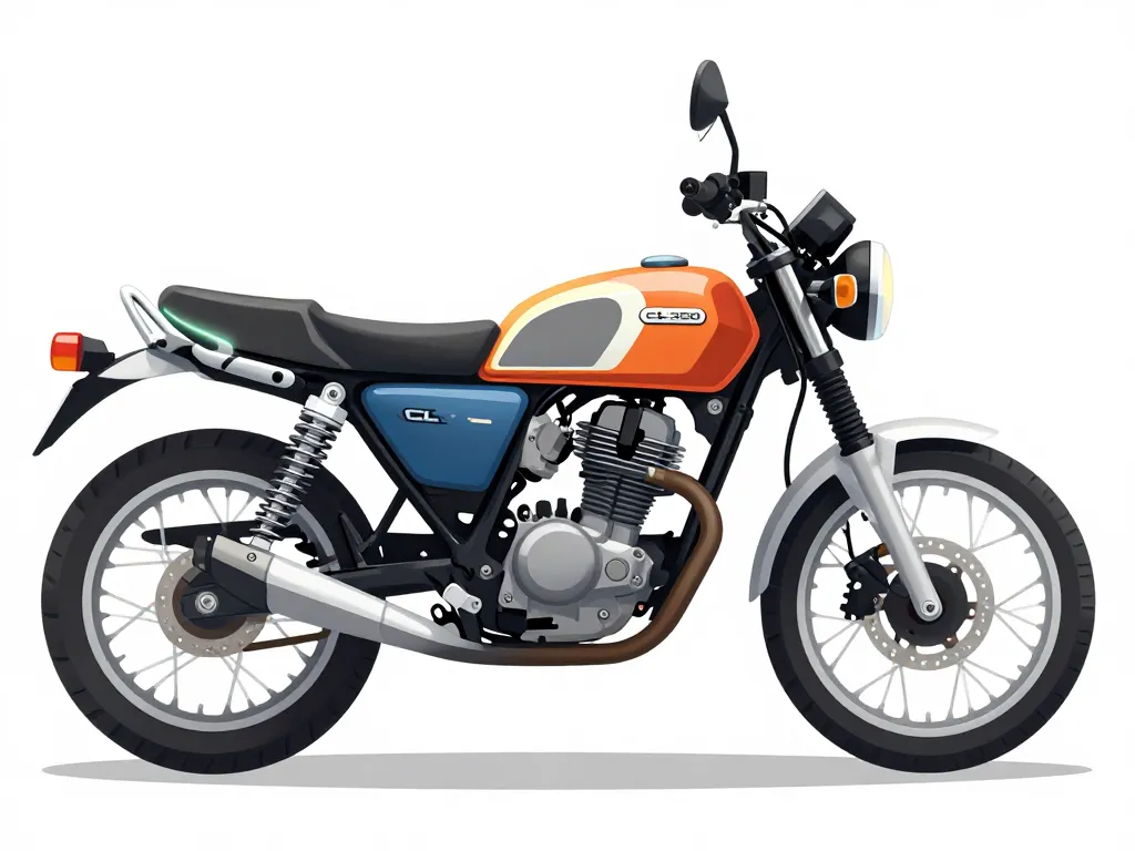 Diagramme technique Honda CL 350 moteur cadre freins