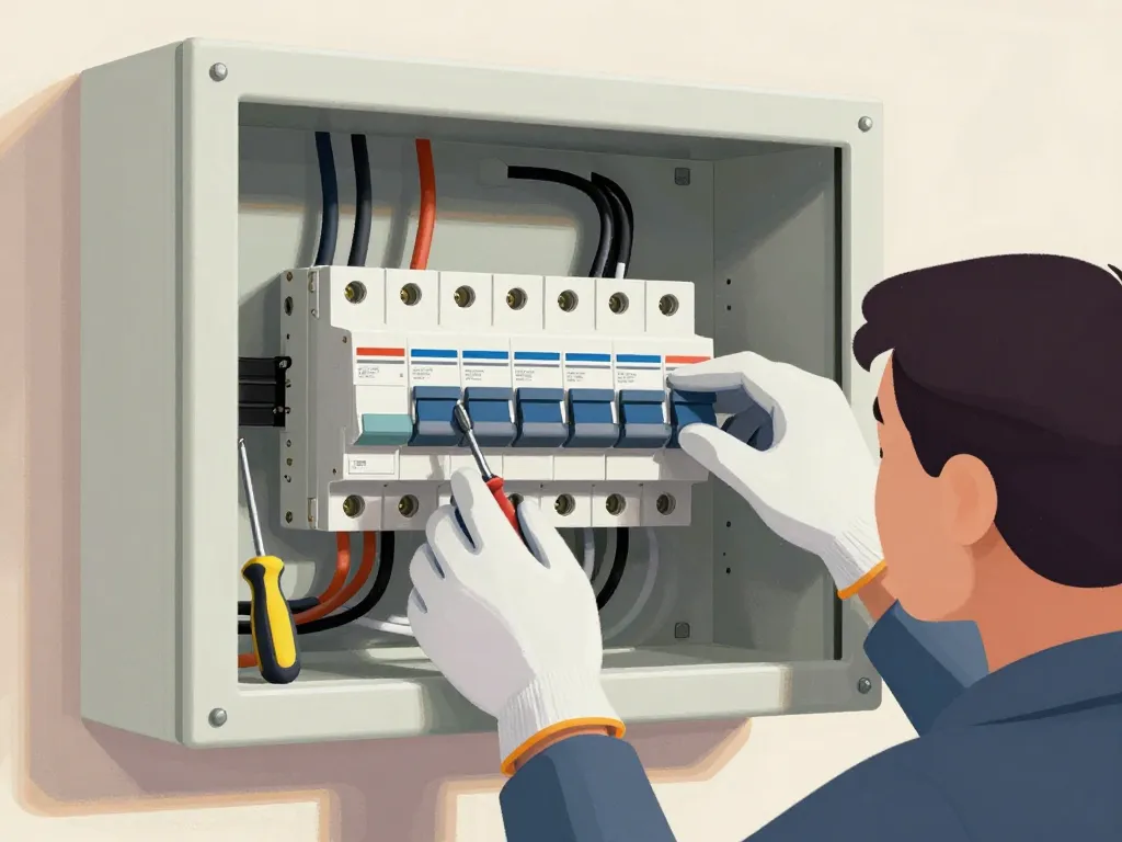 installation sûre disjoncteur p20e8 panneau électrique