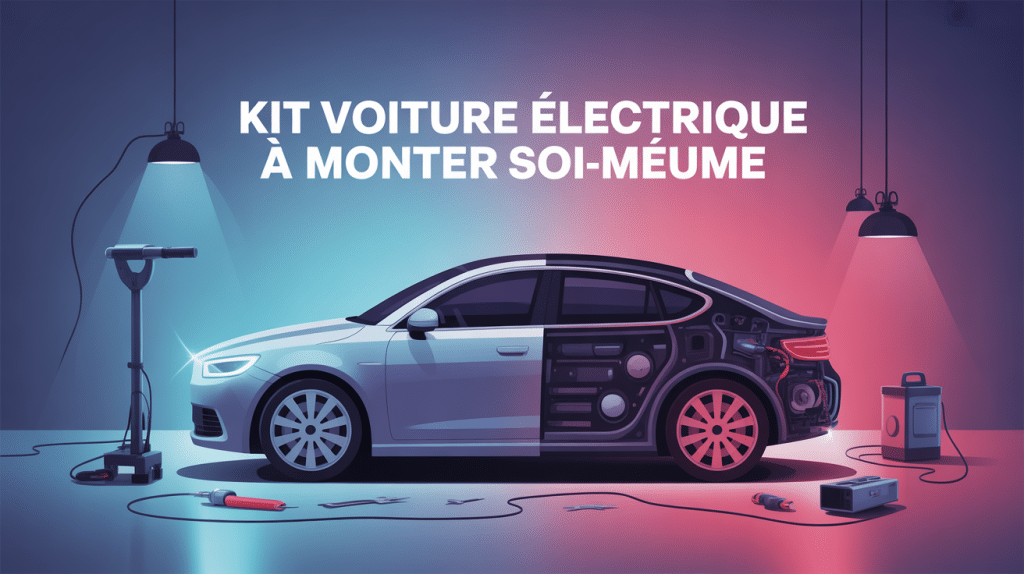 kit voiture électrique à monter soi-même moitié thermique moitié électrique outils composants
