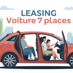 leasing voiture 7 places illustration famille embarquement