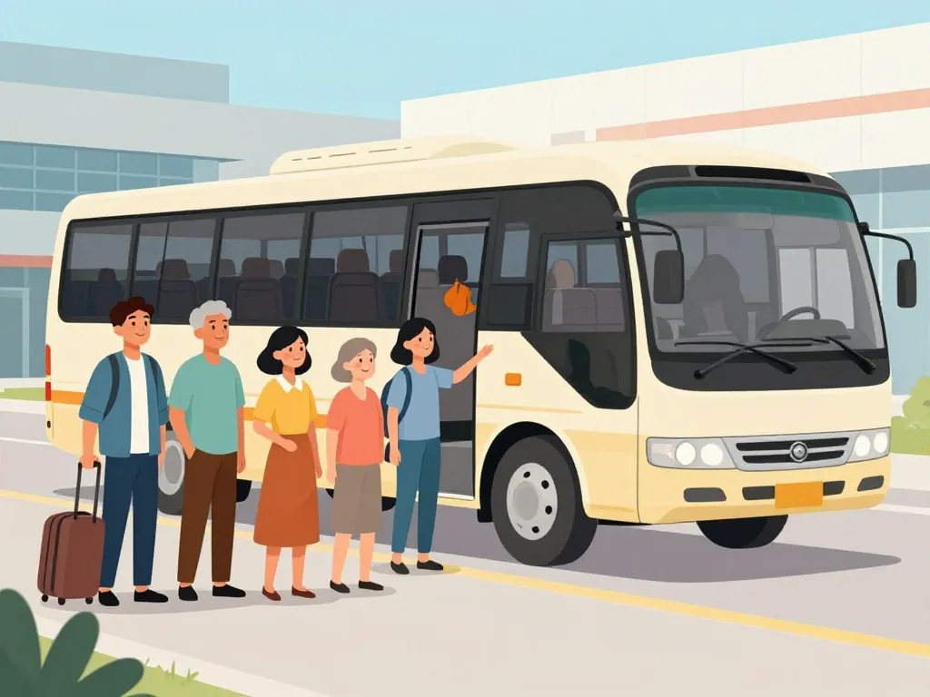 location 9 places leclerc groupe prêt à monter dans le minibus