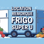 illustration colorée remorque frigo super u produits frais surgelés