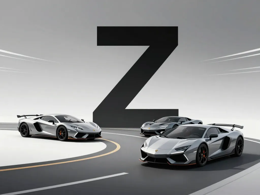 marque de voiture en z illustration éditoriale