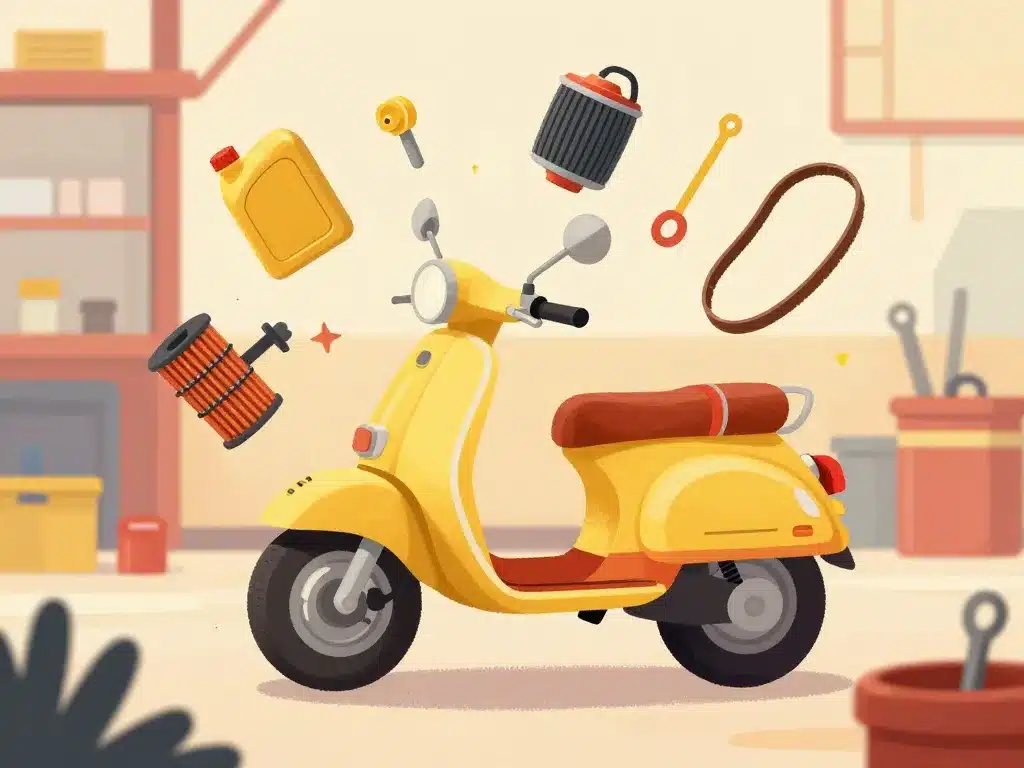 entretien moteur scooter outils maintenance