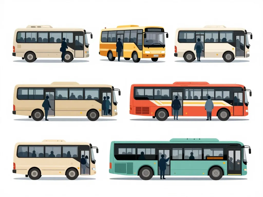 variantes nombre de place dans un bus minibus midibus double étage articulé