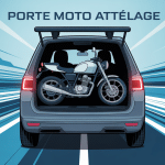 porte moto attelage sécurisé sur véhicule