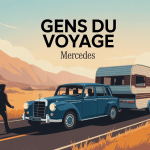 pourquoi les gens du voyage roulent en mercedes illustration peinture caravane