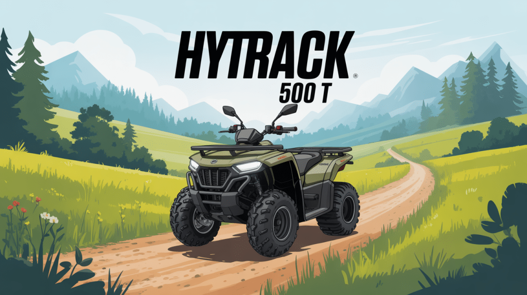 quad hytrack 500 t avis illustration paysage rural