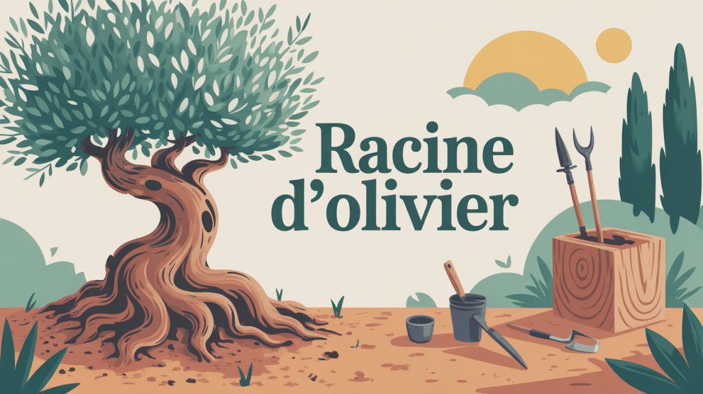 racine d olivier émergente sous olivier majestueux