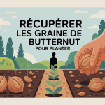 Récupérer les graines de butternut pour planter main courge pousses