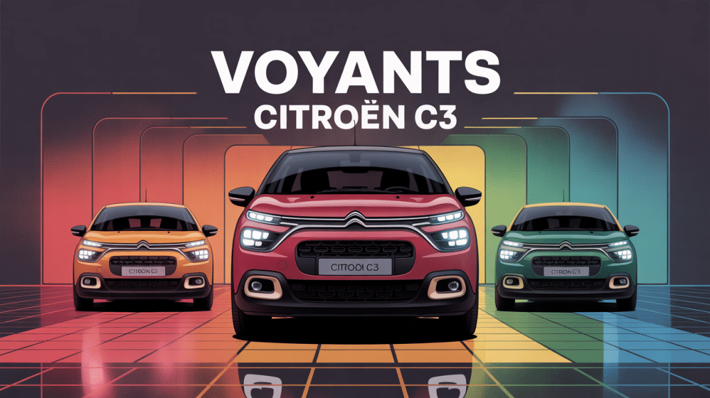 voyant citroën c3 signification tableau de bord stylisé