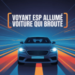 illustration voyant esp allumé et voiture qui broute sécurité