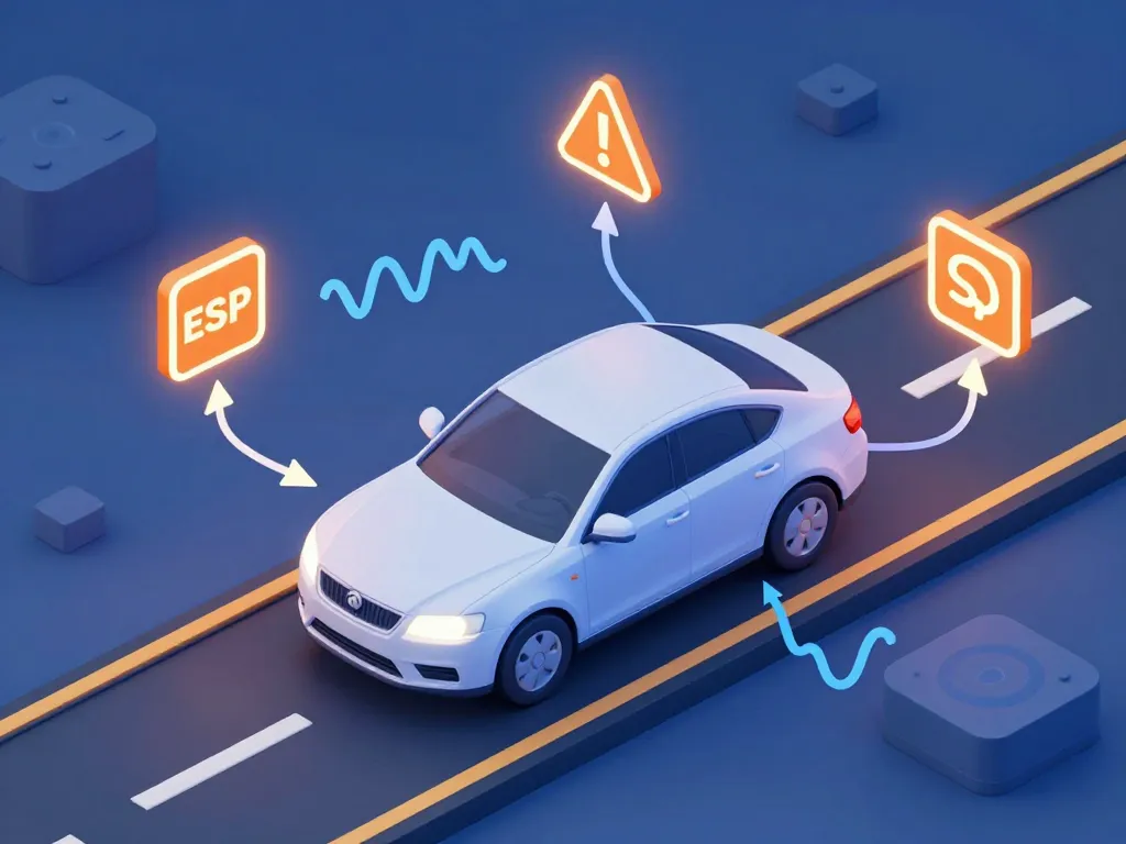 schéma voyant esp allumé et voiture qui broute