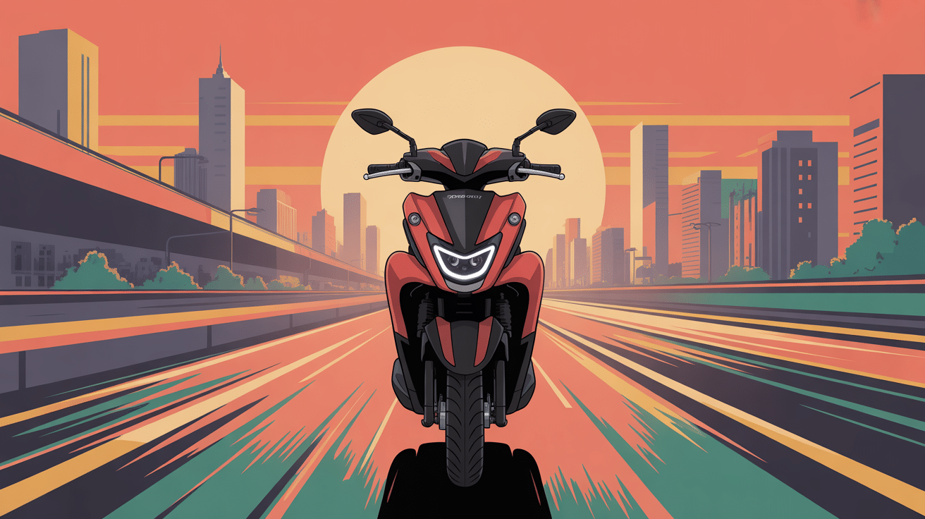 yamaha tricity 500 vitesse max illustration urbaine