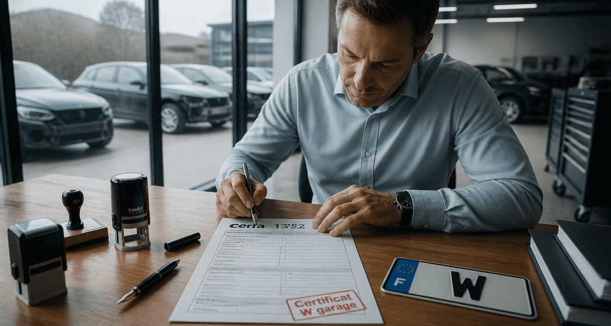 cerfa 13752 formulaire certificat W garage