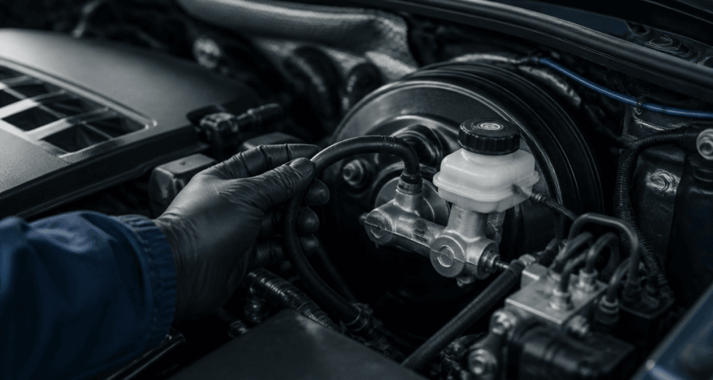 test mastervac main tuyau compartiment moteur