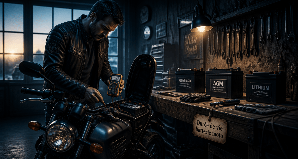 durée de vie batterie moto contrôle garage