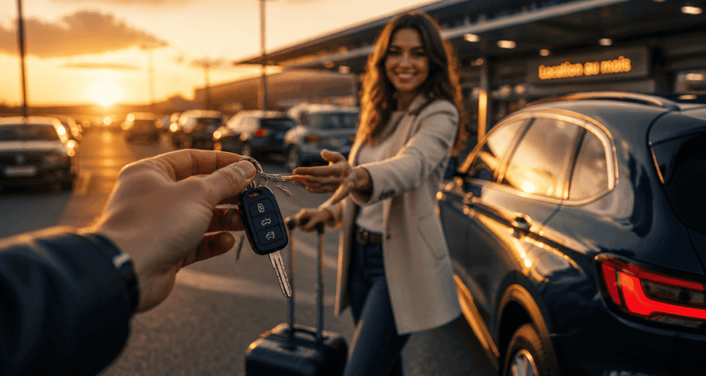 Location voiture par mois particulier femme clés parking