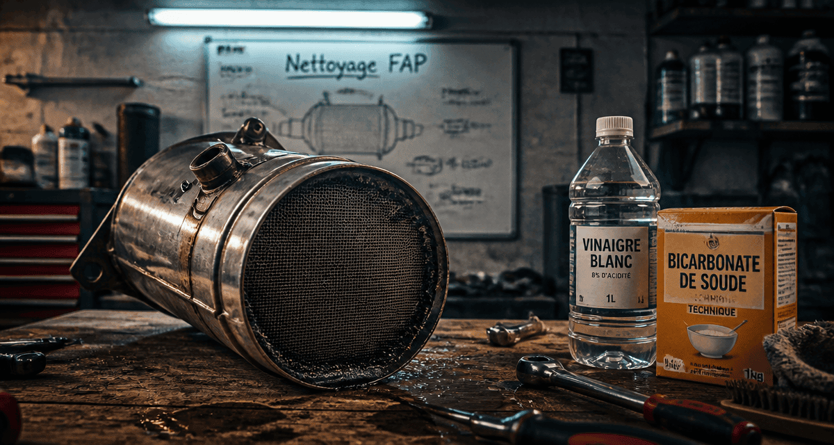 nettoyer le fap sur établi de garage
