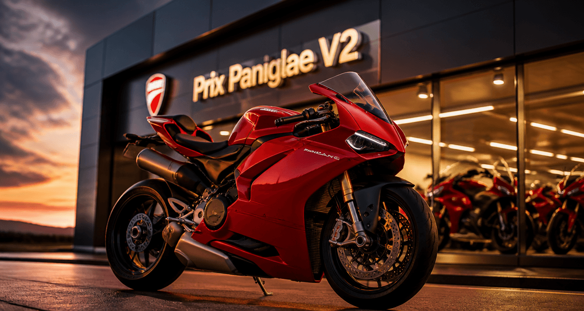 panigale v2 prix moto rouge devant concession