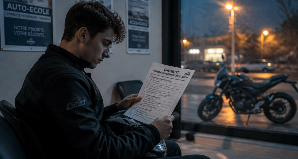 permis moto circulation raté motard relit checklist