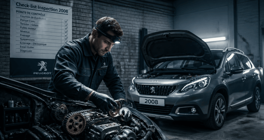Peugeot 2008 pannes fréquentes vérification courroie